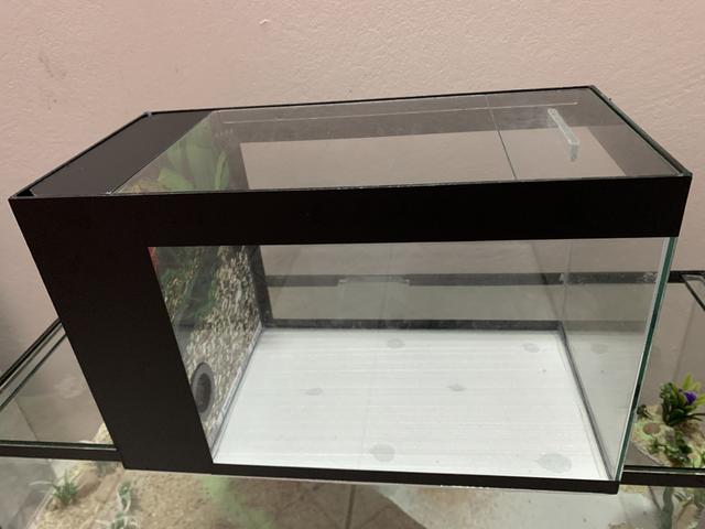Aquário novo com sump lateral, vidro, tampas, 40x20x25cm - Foto 3