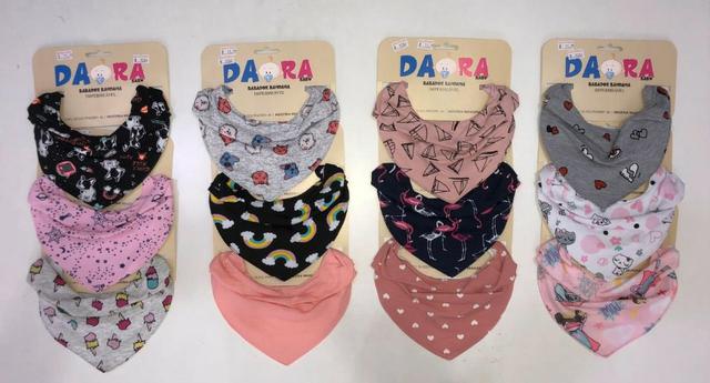 Kit com 05 babador bandana impermeavel - produto novo