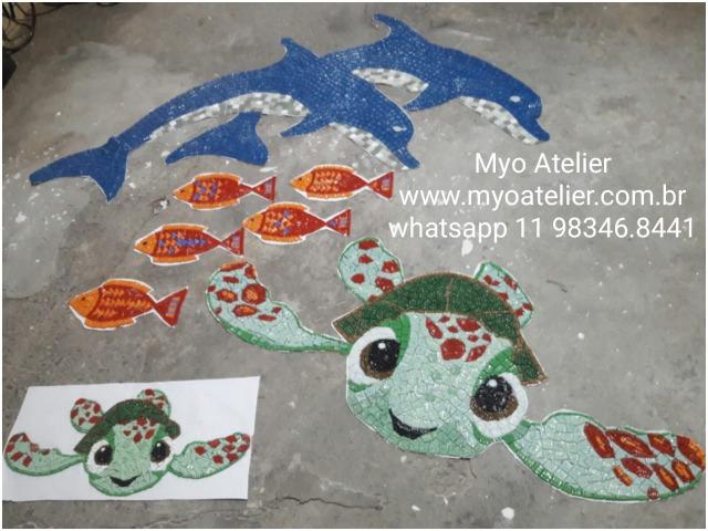 Mosaico Piso Piscina, fundo de piscina