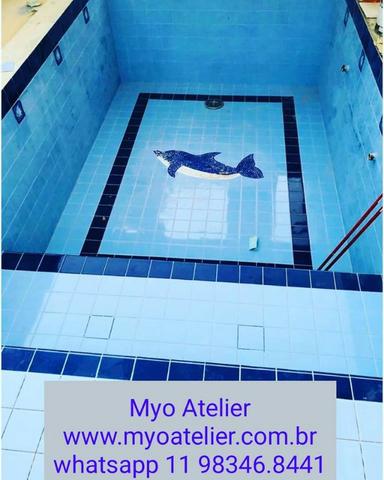 Mosaico Piso Piscina, fundo de piscina - Foto 3