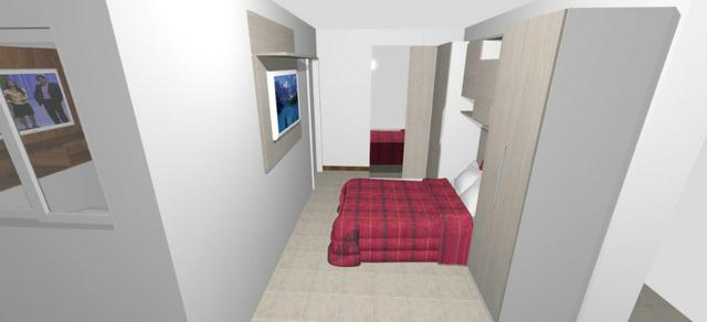 Apartamento 1 dormitório semimobiliado, elevador, garagem e portaria 24h - Foto 6