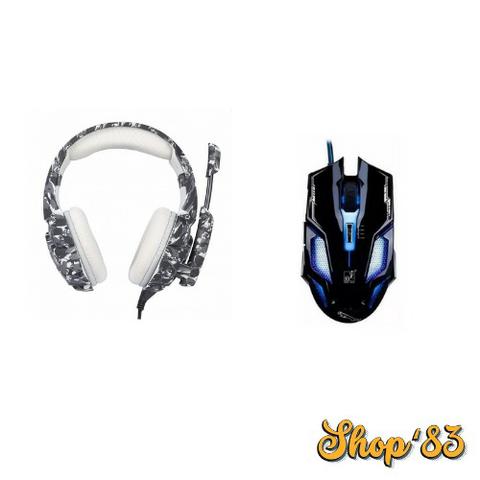 Kit Gamer Headphone Profissional + Mouse - Promoção