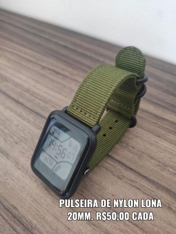 Pulseira Nylon Lona para Amazfit GTR 42mm - Foto 5