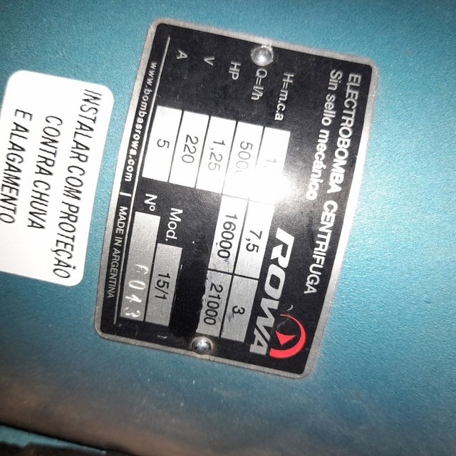 Eletrobomba Sanitária Até 70 Graus 15/1 S 220v Bomba Rowa - Foto 4
