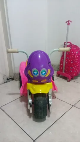 Triciclo velotrol andador com pedal mini moto infantil feminina motoquinha  de brinquedo totoca de 3 rodas motinha