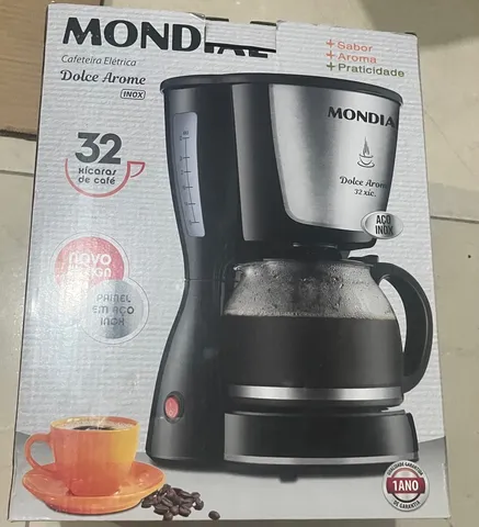 Cafeteira Elétrica Dolce Arome Inox 30 Xícaras Preto/Inox 110V - Mondial