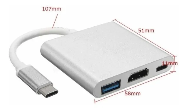 UGREEN Cable USB C 3.1 a HDMI 4K, Cable Thunderbolt 3, Adaptador Tipo C a  HDMI, Compatible con iMac, MacBook, Galaxy S21 Note 9/8 S8, Huawei P40/P30  Pro Mate 20/Mate 10, 2M 