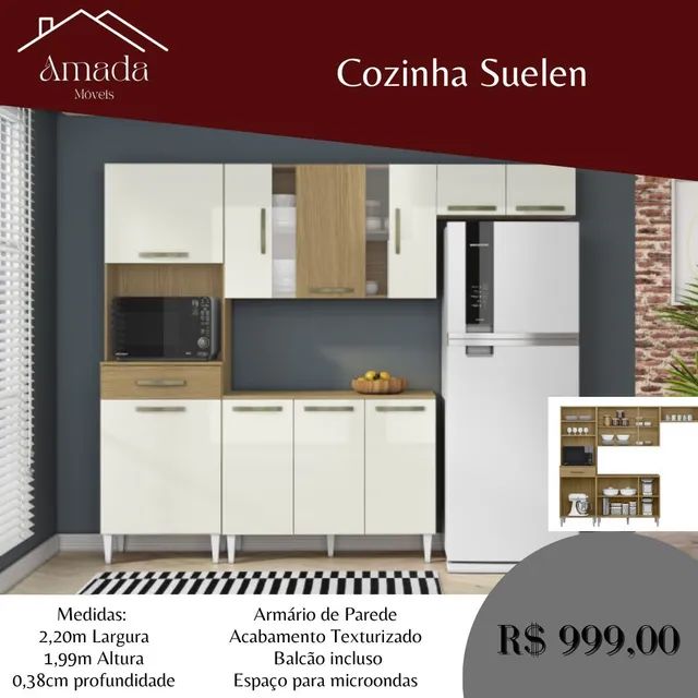 Armário de cozinha Emily , Entrega  em 3 dias  - Foto 5