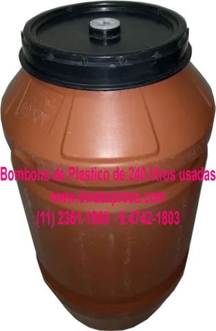 Bombona Tambores Barrica de Plastico de 240 litros (11) 9.4742-1803 - Tampa de Rosca