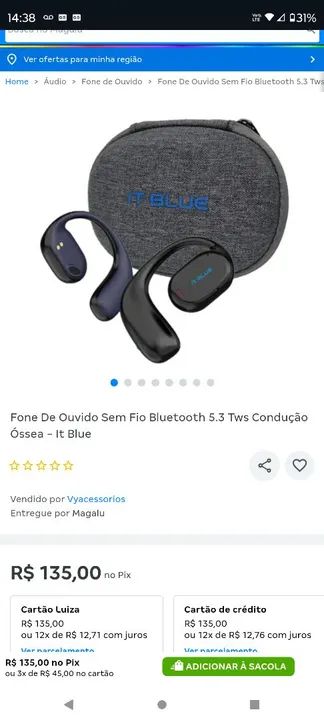 Fone de ouvido por indução óssea 