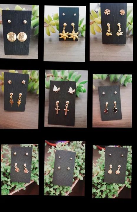 Lote de Brincos no Atacado - Mínimo 10 peças a R$ 5,90 cada