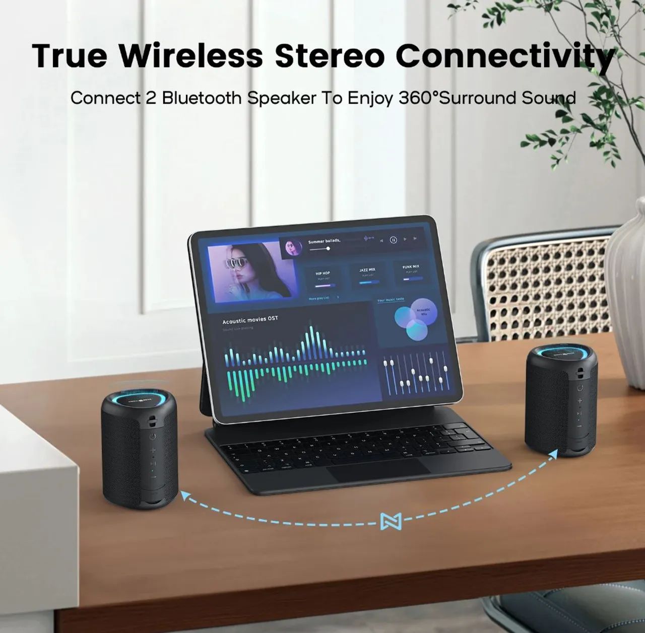 Caixa de Som Bluetooth 10W Wise Tiger A46 PulseSound - Foto 2