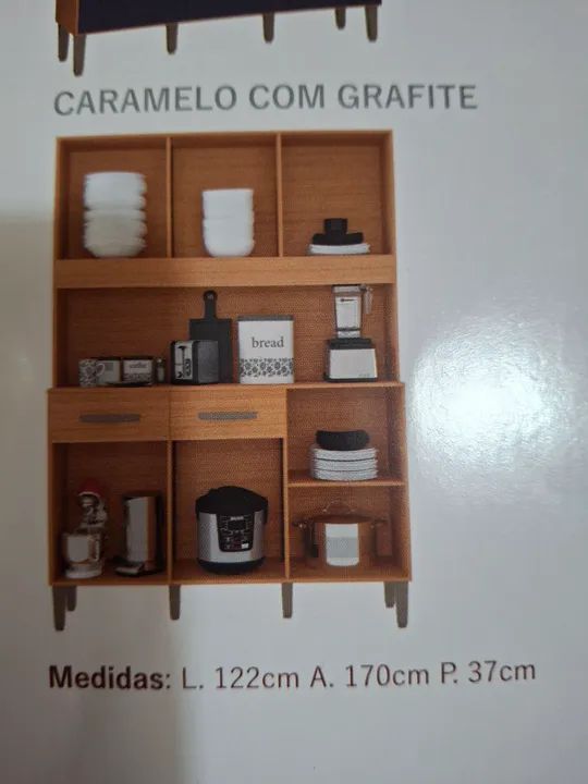 Armário de Cozinha Branco com 6 Portas e 2 Gavetas - Foto 2