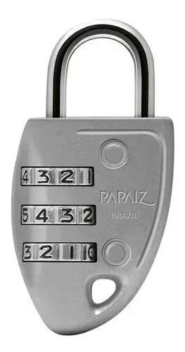Cadeado com Segredo Zamac 25 mm Prata - Papaiz