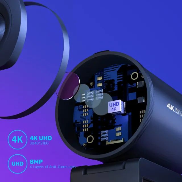 Webcam Emeet S600 4K SmartCam Foco TOF Automático - Foto 6