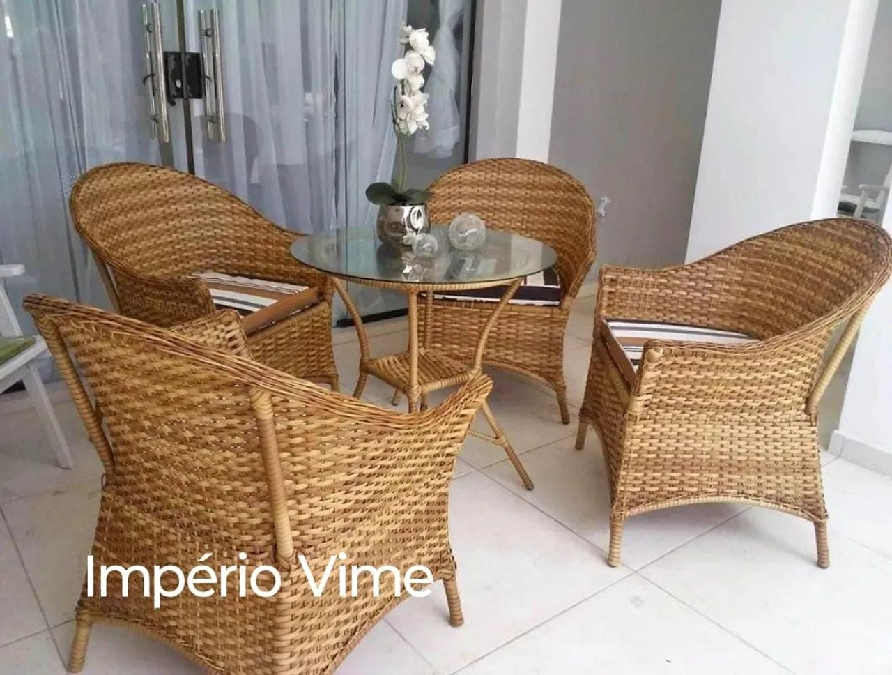 Móveis de vime e fibra sintética original - Foto 5