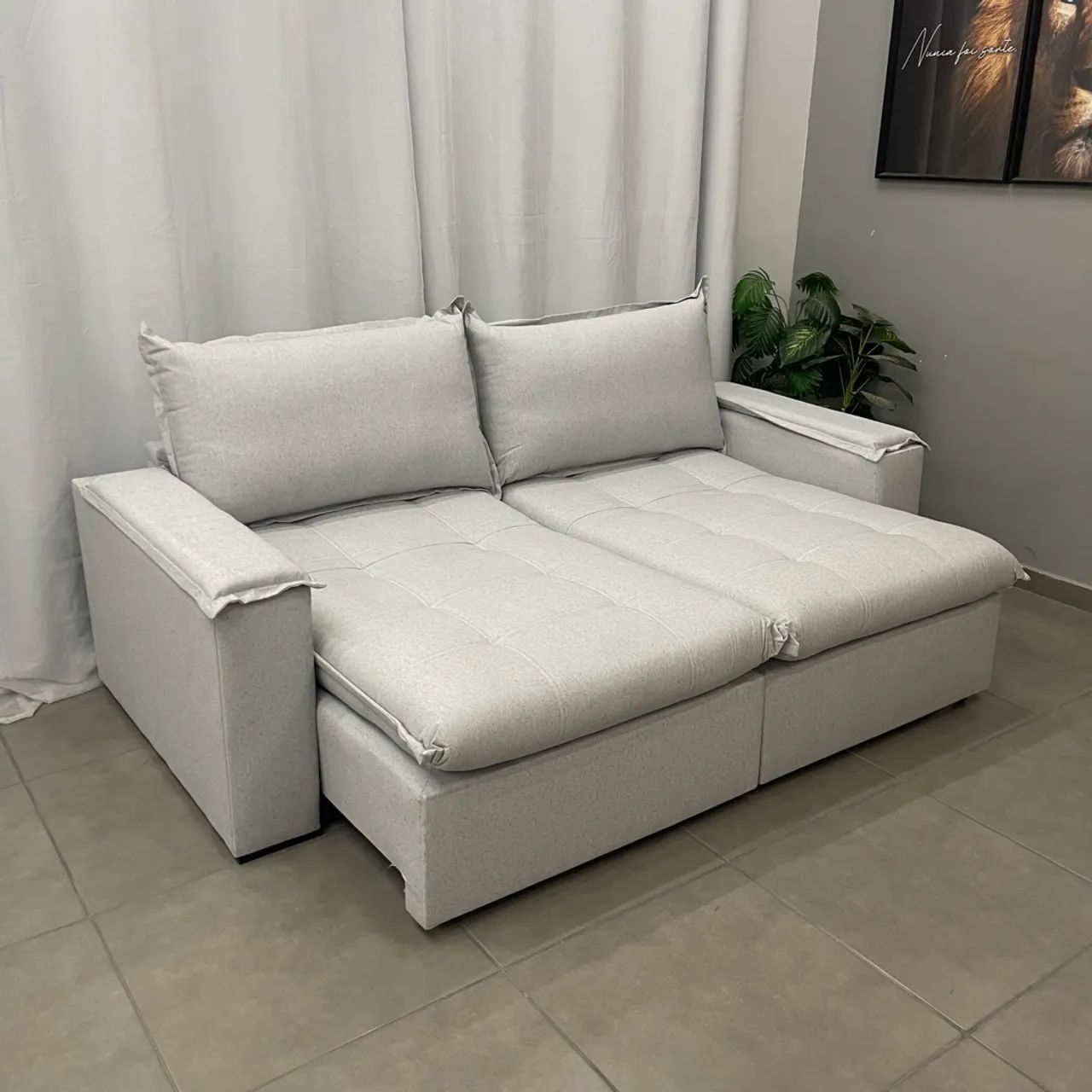 Sofá Cama Vegas com Porta Copos e Molas Ensacadas p76 - Foto 3