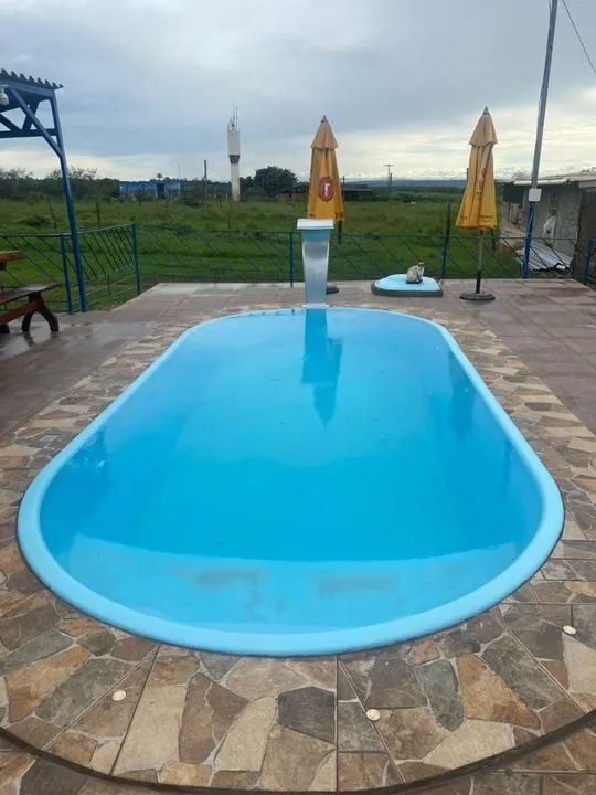 Piscina de Fibra  SILVER 4 - 4,40X2,40X1,30 completa aquecida 