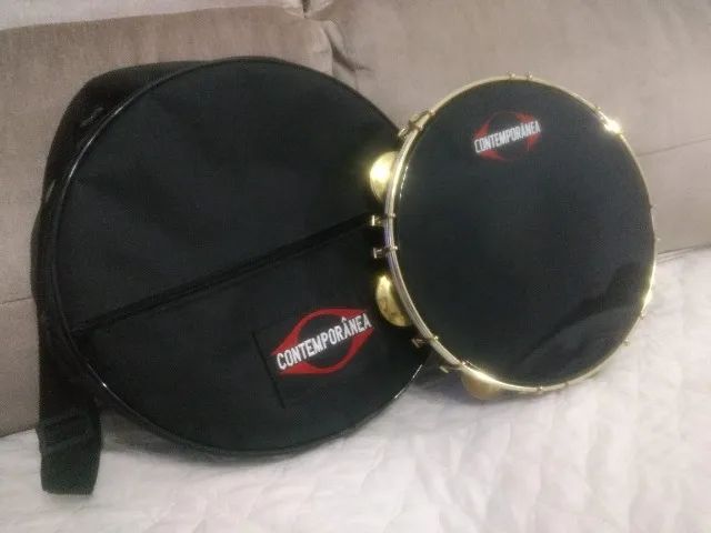 Contemporânea Pandeiro 11 Preto Tarraxa Dupla Dourada 37ppd - Foto 5