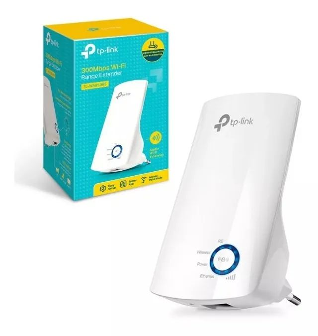 Repetidor De Sinal Wireless Wi-fi Tp-link Wa 850re 300mbps - Loja Natan Abreu 