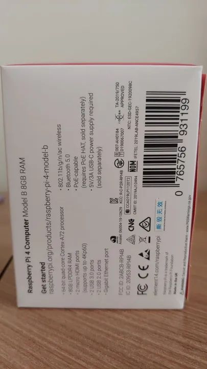 Mini PC Raspberry Pi 4 Computer Model B 8Gb Ram Novo na caixa - Foto 2