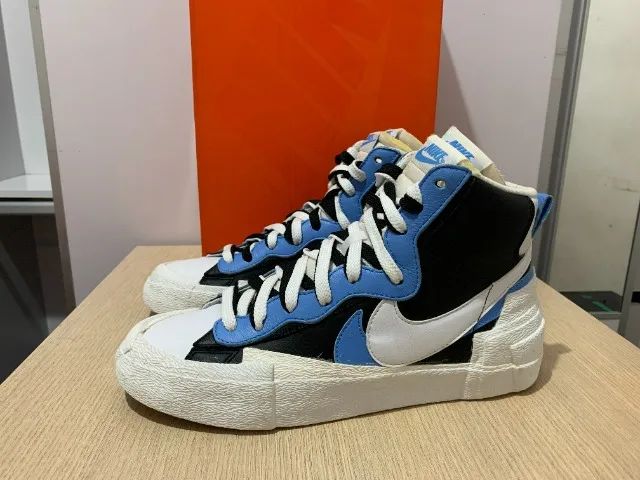 Nike Blazer Mid Black Blue x Sacai - Foto 2