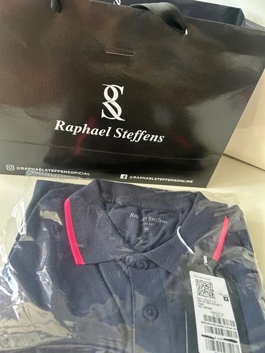 Polo Masculina Azul - Nova! Raphael Steffens - Foto 4