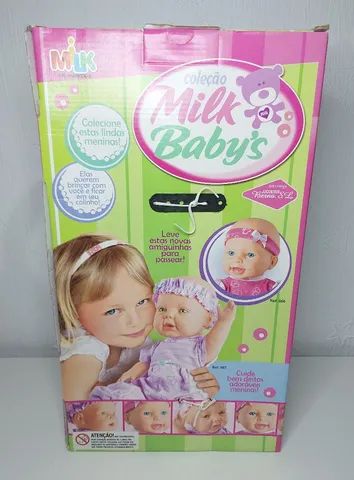 Boneca Bebê Coleção Milk Baby's com Dentinho - Milk Brinquedos - Foto 3
