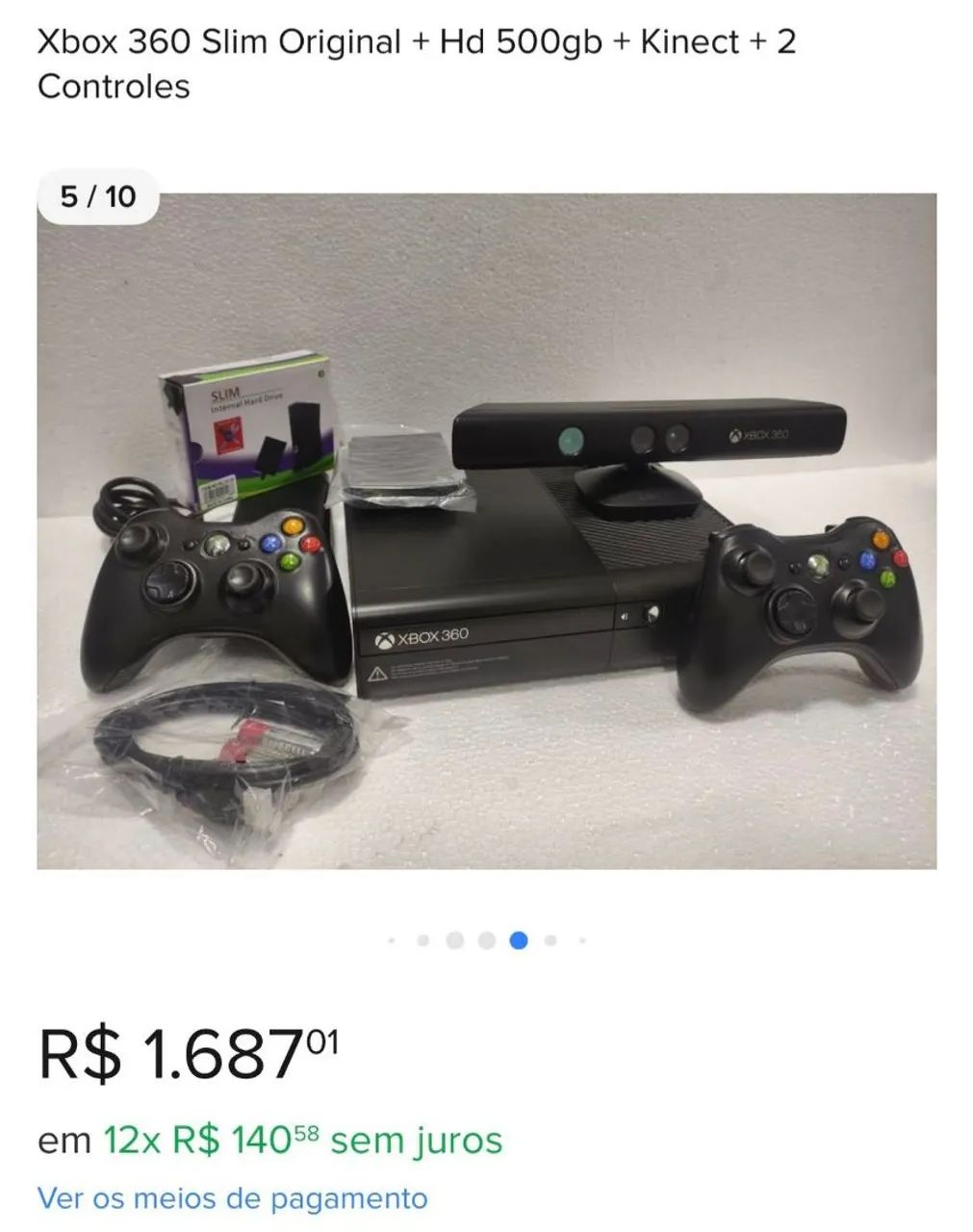 Xbox 360 com 2 controles - Foto 4