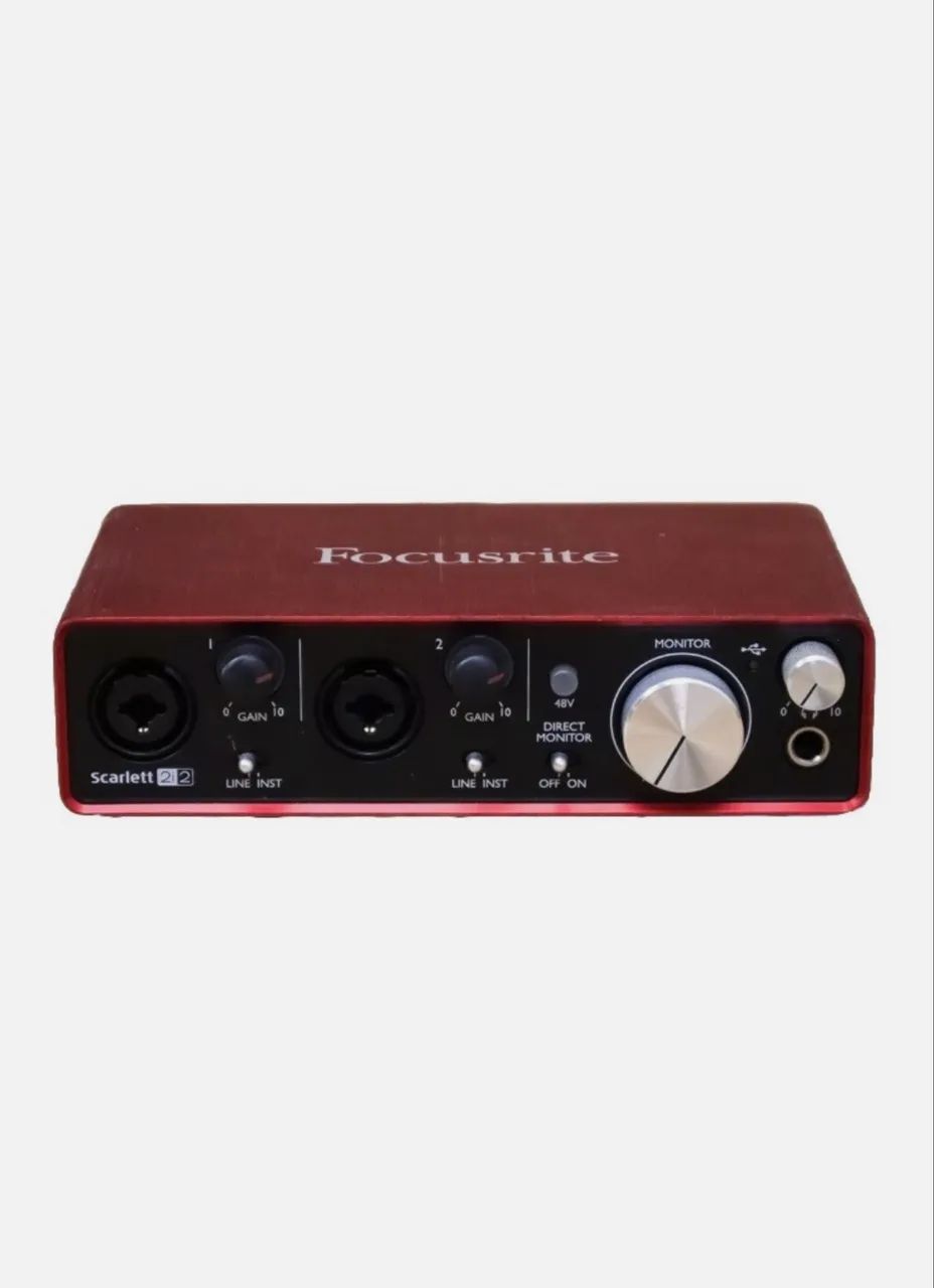 Focusrite Scarlett 2i2 - 2ª Geração - Impecável - Equipamentos e