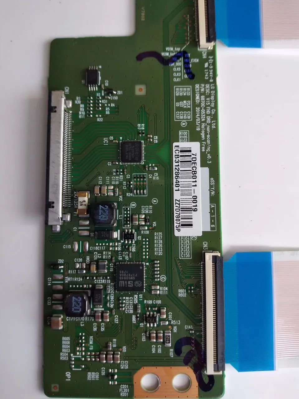 Placa tcon da tv lg 43lj5550 cod 6870c-0532a funcionando  - Foto 2