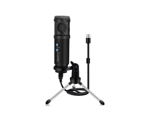 MICROFONE CONDENSADOR DE MESA USB COM FIO KNUP KP-M0023