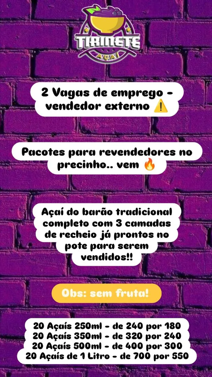 VAGA DE EMPREGO