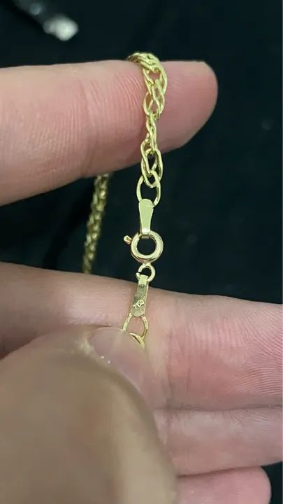 Corrente de ouro 18k maciça grumet 