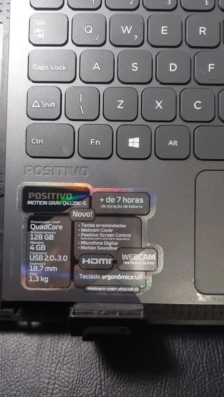 ? Notebook Positivo Motion Gray Q4128C-S - Rápido, leve e seminovo! - Foto 5