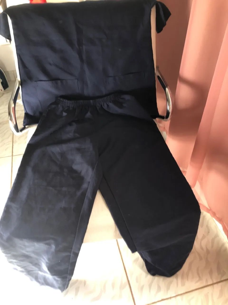 Fardamento Calça e Blusa Azul Marinho - Foto 3