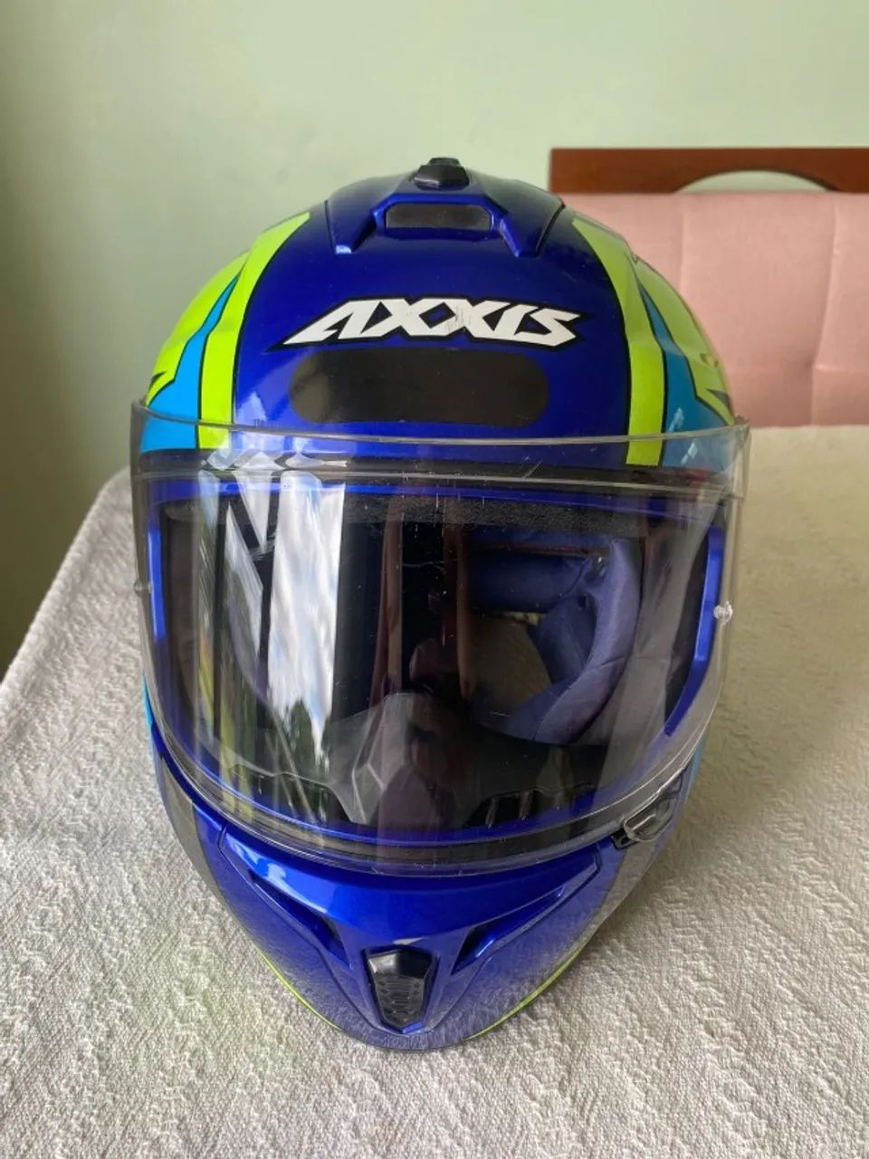 Capacete AXXIS Azul e Verde