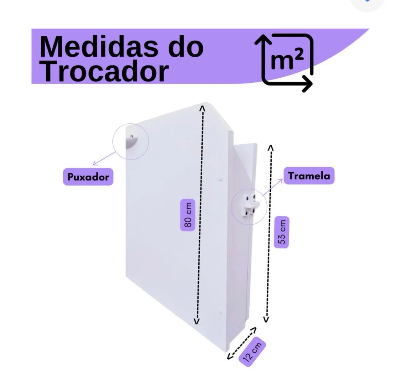 Trocador Bebê Fralda Fraldário De Parede Retrátil Dobrável Colchonete Dgi - Foto 2