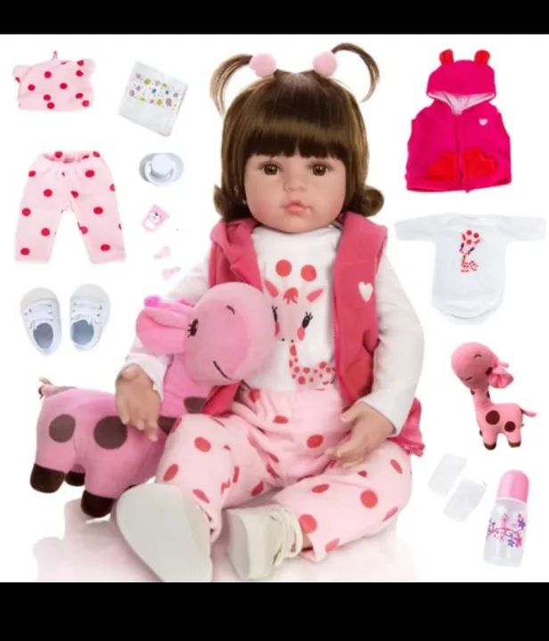 Boneca bebê reborn em silicone realista 