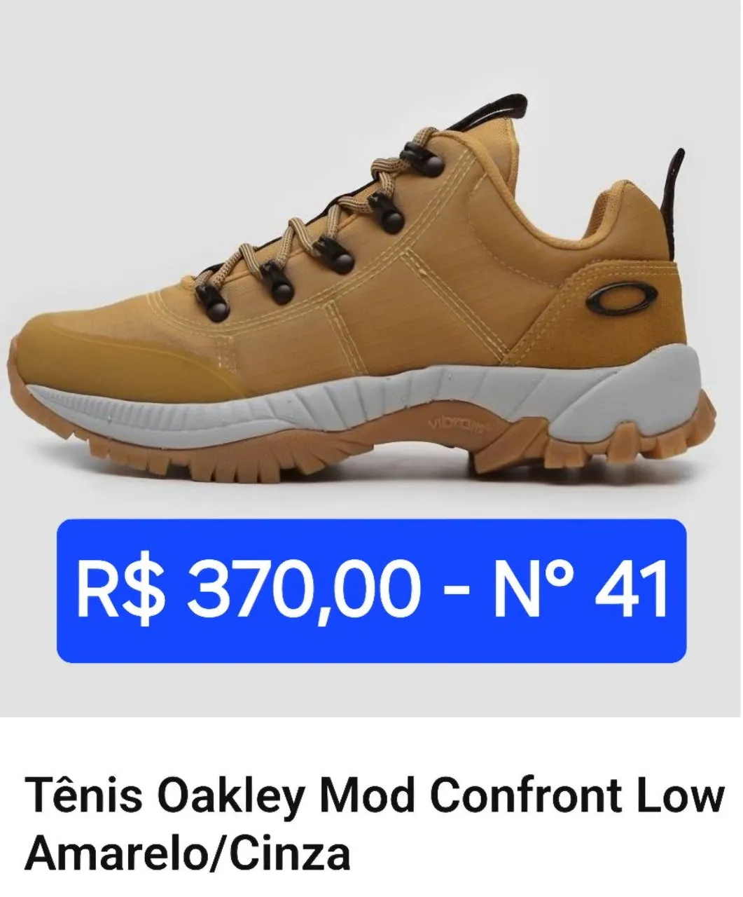 Tênis Oakley Confront Low Amarelo/Cinza - N° 41