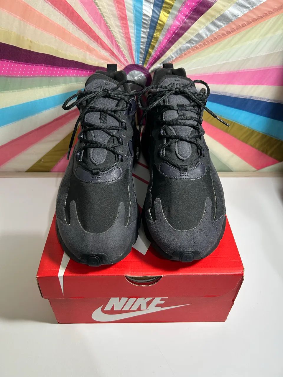 Nike Air Max 270 React Black Oil Grey - Foto 2