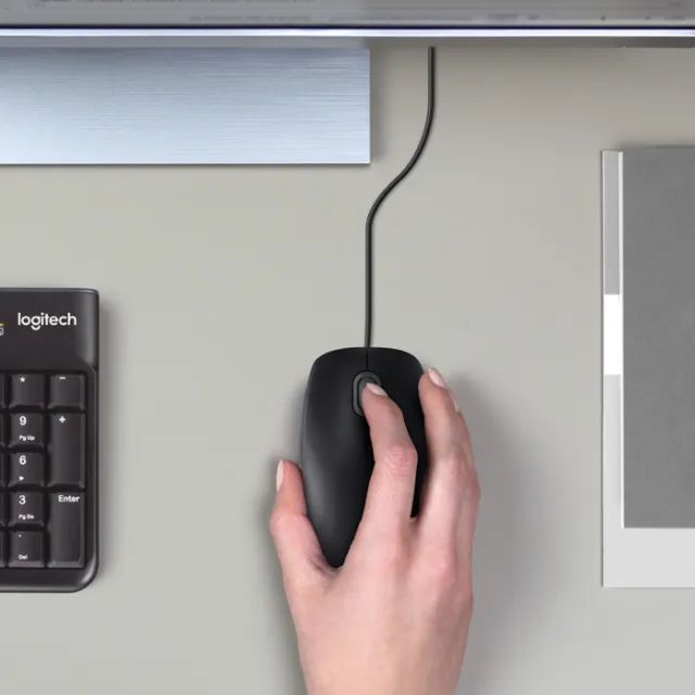 Mouse com fio USB Logitech M90 - Cinza - Foto 2