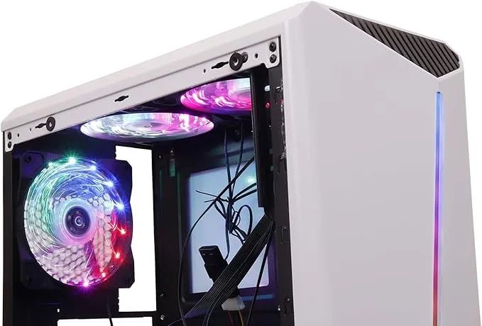 Gabinete Gamer Oex Gh200 Atx Frontal Iluminação Vidro Branco - Foto 2