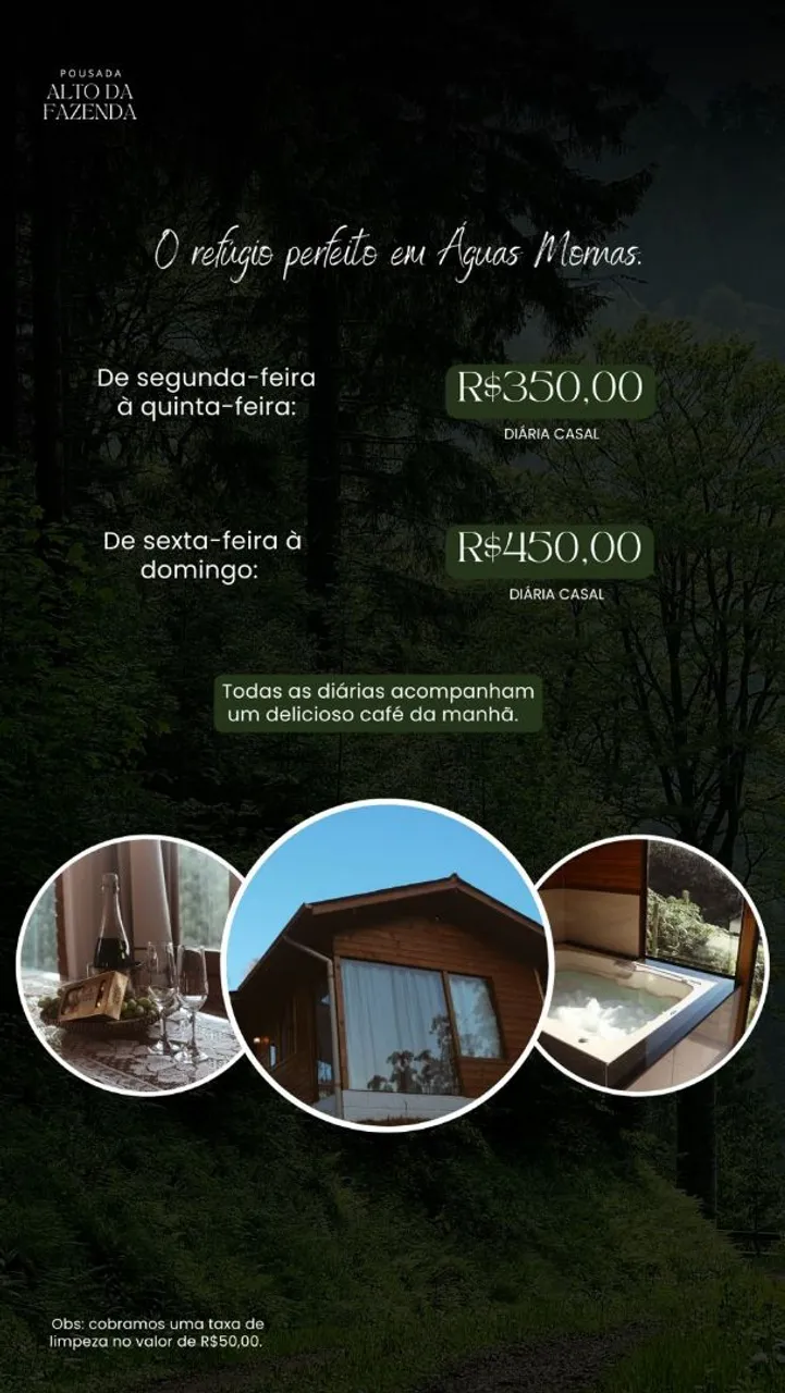 Pousada Alto da Fazenda em Águas Mornas
