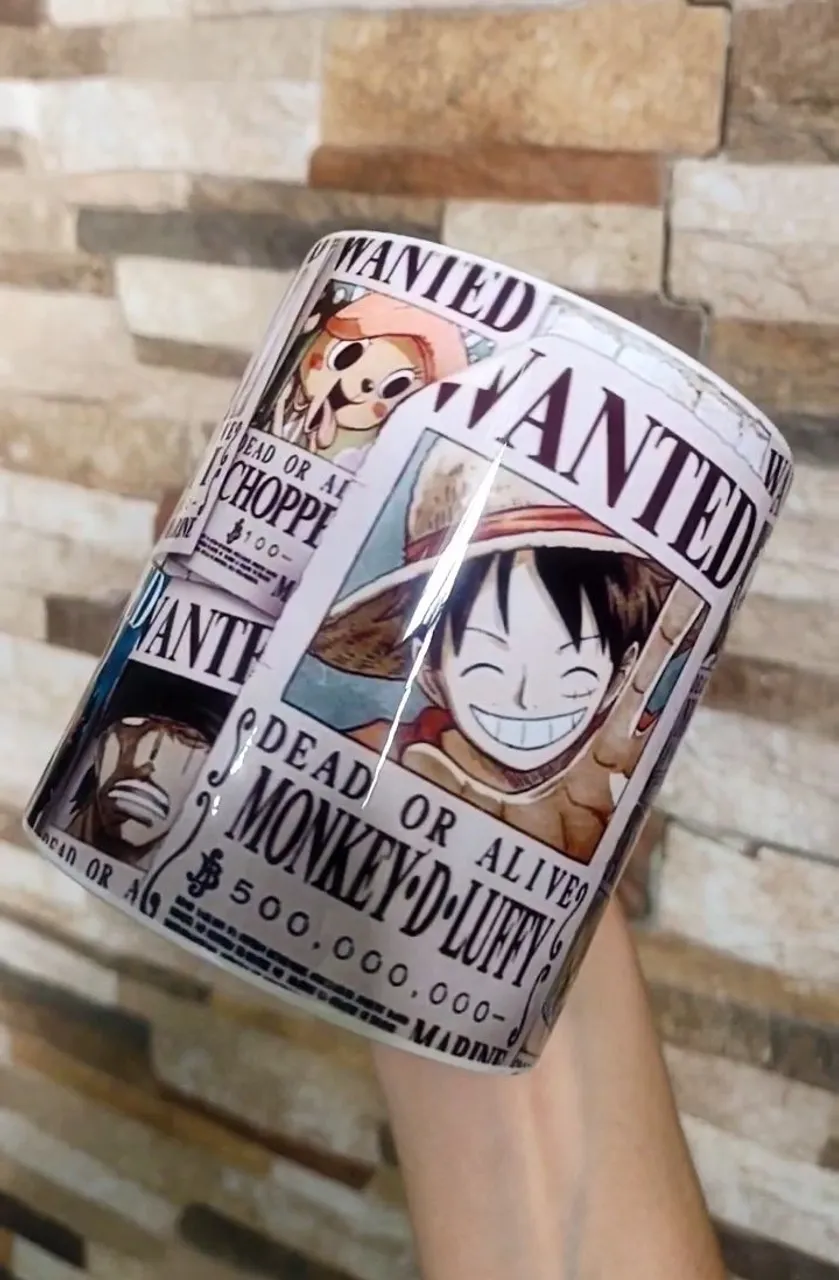 Caneca Personalizada One Piece Wanted