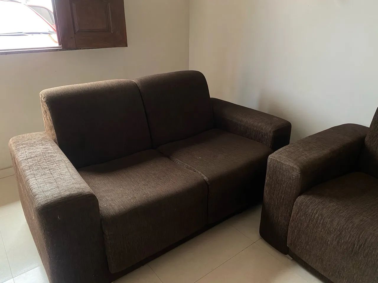 Sofá 5 Lugares Marrom -  - Foto 2