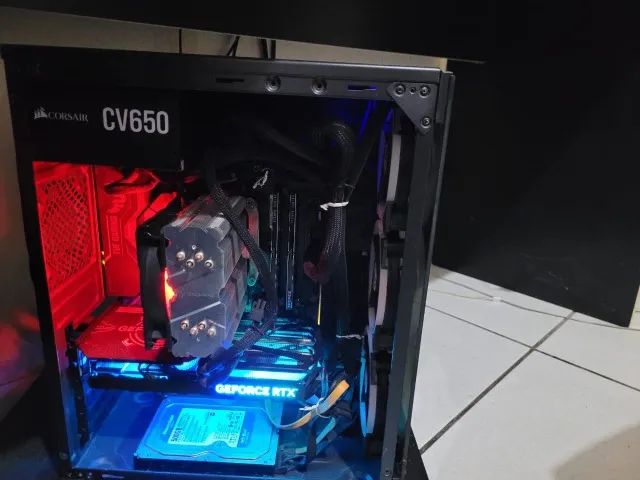 PC Gamer completo com mouse, teclado, monitor e fone!