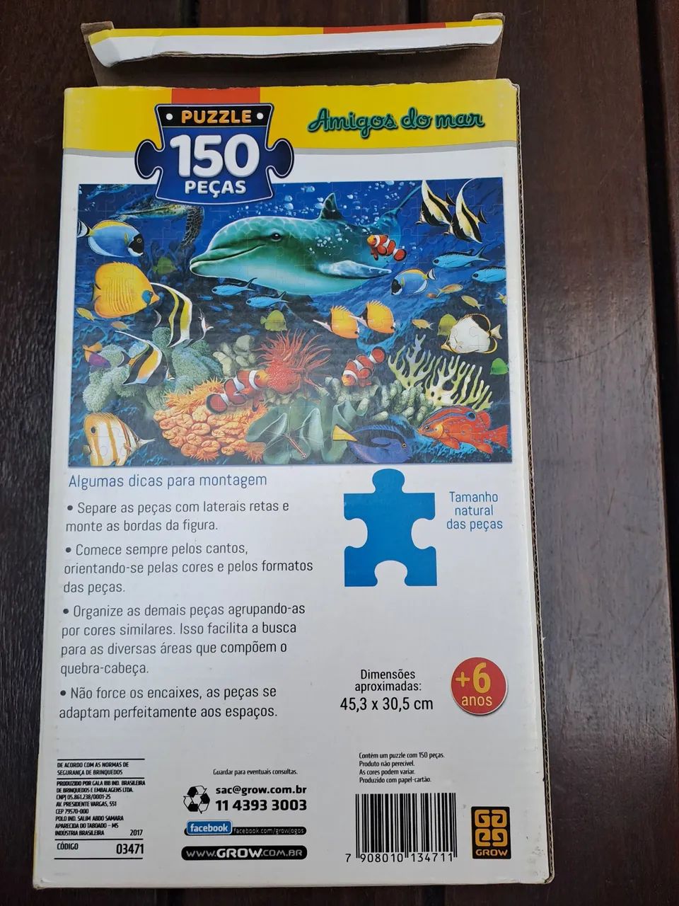 quebra cabeça grow amigos do mar - Foto 2