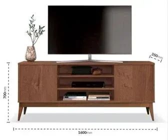 Rack para TV até 65" Pés Madeira Maciça DIVIDIMOS EM ATÉ 10X SEM JUROS - Foto 4