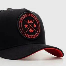 Boné Brasão Preto e Vermelho MVCK - Foto 2